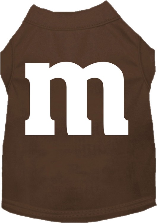 The M Costume Screen Print Dog Shirt Brown Size SM